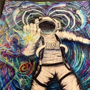 Astronaut throw blanket